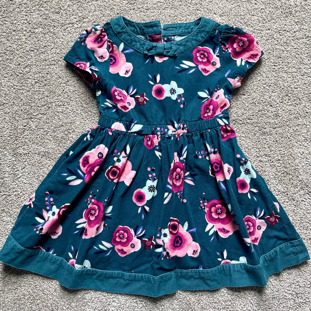 Floral Corduroy Dress